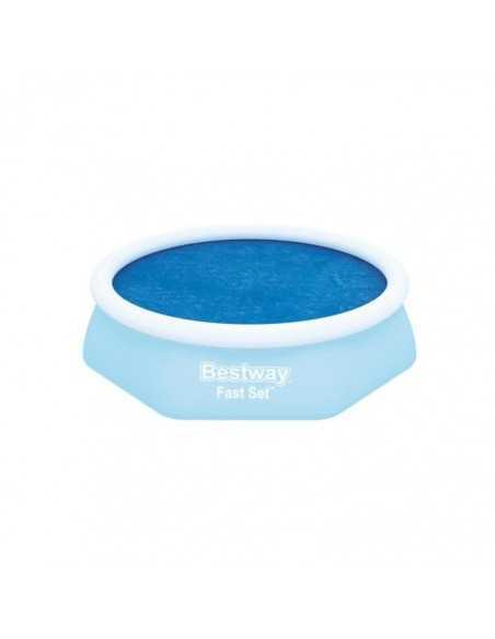 Bestway 58060 - cobertor solar azul para piscinas de 8' x 26 pulgadas - 2.44m x 66 cm
