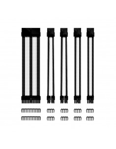 Kit de extension phoenix cables fuente de alimentacion 30cm 24 pines - 4 + 4 pines - 6 + 2 pines blanco y negro