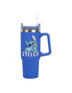 Vaso de viaje termico con pajita paladone disney stitch 900ml