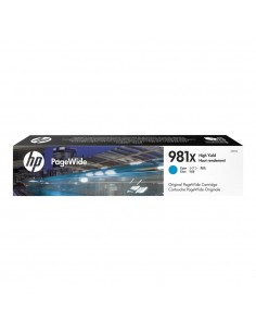 Cartucho hp pagewide enterprise 981x color 556 - mfp 586 capacidad cyan