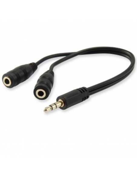 Cable audio equip mini jack 3.5mm macho a 2 jack 3.5mm hembra