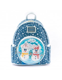 Mochila loungefly disney minnie y mickey muÃ±ecos de nieve