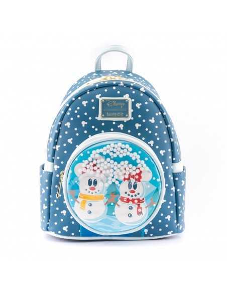 Mochila loungefly disney minnie y mickey muÃ±ecos de nieve