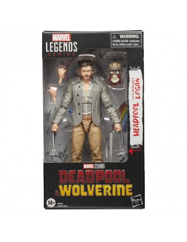Figura hasbro marvel legends series deadpool & walverine - headpool with marvels logan
