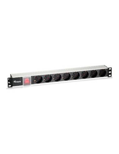 Regleta alimentacion equip rack 19 pulgadas 1u 8 tomas 3500w cable 1.8m interruptor aluminio