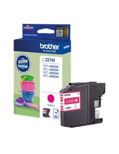 Cartucho tinta brother lc221m magenta 260 paginas dcpj562dw - mfcj480dw - mfcj680dw