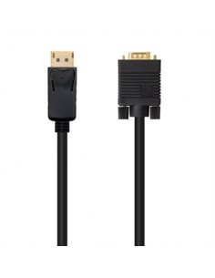 Cable displayport a vga nanocable 2m negro - macho - macho