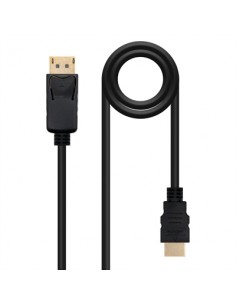 Cable displayport a hdmi nanocable 1m - macho - macho - negro