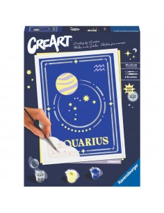 Kit para pintar con nÃºmeros ravensburger creart serie trend d zodiac: acuario