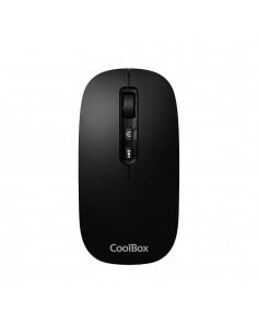 Mouse raton coolbox ia w02 negro 1600 dpi inalambrico rf+bt