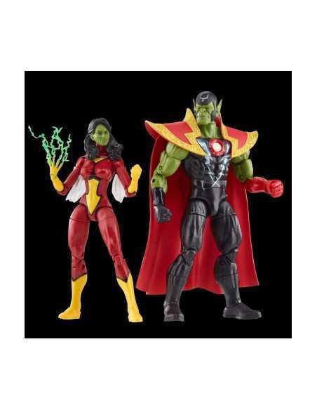 Figura hasbro marvel legends series avengers skrull queen & super - skrull
