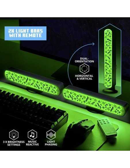 Pack 2 barras de luz paladone minecraft creepers