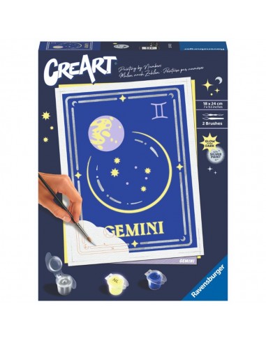 Kit para pintar con nÃºmeros ravensburger creart serie trend d zodiac: geminis