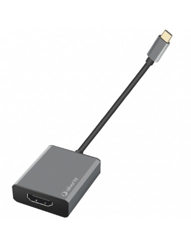 Adaptador silver ht usb tipo c a hdmi 4k - macho - hembra - silver