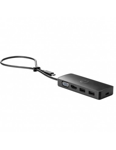 Hub travel g2 hp usb3.0 tipo - c hp usb - c - 2 usb - 1 hdmi - 1 vga - negro