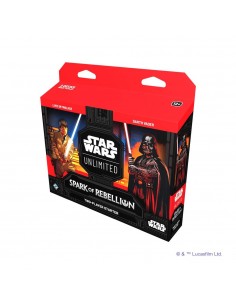 Juego de cartas star wars unlimited spark of rebellion paquete 2 jugadores de inicio (espaÃ±ol)