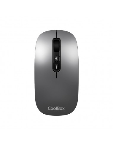 Mouse raton coolbox ia w02 gris 1600 dpi inalambrico rf+bt