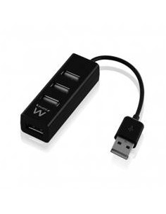 Hub usb ewent 4 puertos - usb 2.0 - negro