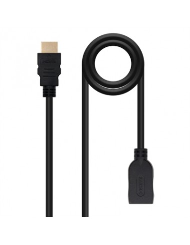 Cable hdmi 2.0 nanocable 3m - macho - hembra - negro