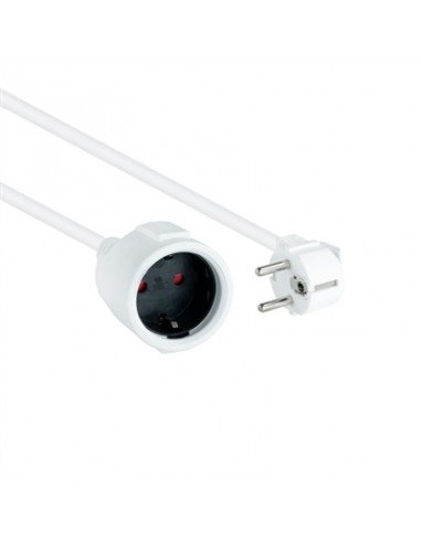 Cable de alimentacion schuko nanocable 10m - macho - hembra - blanco