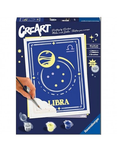 Kit para pintar con nÃºmeros ravensburger creart serie trend d zodiac: libra