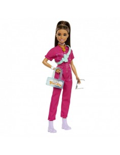 MuÃ±eca barbie mattel mono rosa