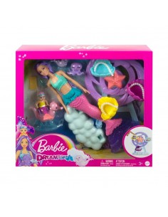 MuÃ±eca barbie mattel sirena juego de cuidado con merbaby y foca