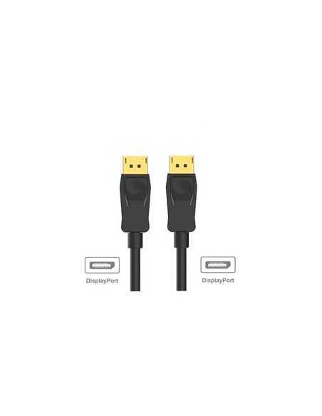 Cable ewent displayport 1.2 - 4k - 60hz - a - a awg28 - 2m