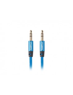 Cable estereo lanberg jack 3.5mm macho - jack 3.5mm macho 1m azul