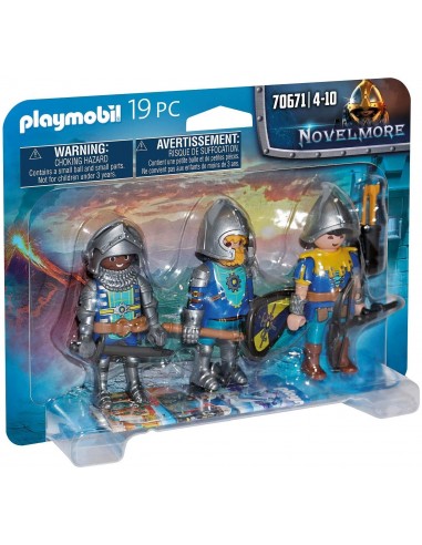 Playmobil set de 3 caballeros de novelmore