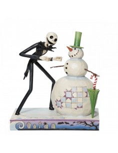 Figura enesco disney pesadilla antes de navidad jack descubriendo muÃ±eco de nieve