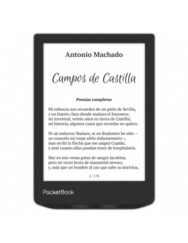 Libro electronico ebook pocketbook verse 6 pulgadas 8gb azul brillante - bright blue