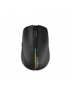 Mouse raton coolbox gaming w01 negro 1600 dpi inalambrico recargable