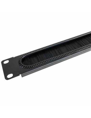 Panel pasacable entrada cables con cepillo para armario rack 19 pulgadas
