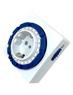 Programador silver electronic analógico - 24 horas - 3600w - 250v - 16a - 50hz - ip 20 - ajustable 15 minutos - 24h