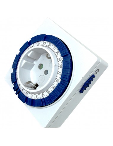 Programador silver electronic analógico - 24 horas - 3600w - 250v - 16a - 50hz - ip 20 - ajustable 15 minutos - 24h