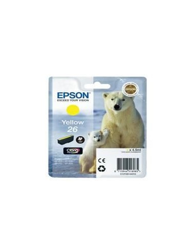 Cartucho tinta epson t261440 amarillo xp - 600 - 605 - 700 - 800 - oso polar