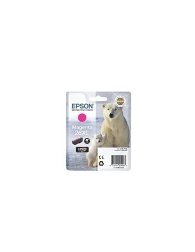 Cartucho tinta epson t263340 magenta xl xp - 600 - 605 - 700 - 800 - oso polar