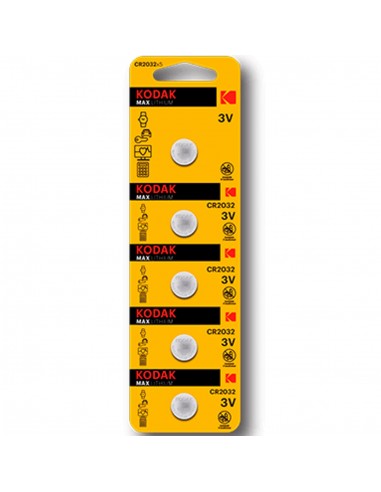 Blister pilas kodak max boton litio ultra 2032 blister blister carton perforado - 5 pilas