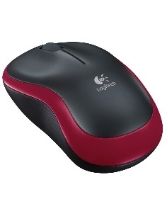 Mouse logitech wireless m185 optico rojo 2.4ghz