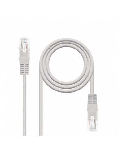 Cable red nanocable latiguillo rj45 utp cat6 5m gris