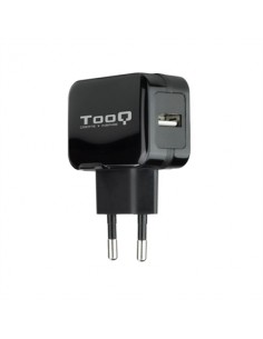 Cargador de pared tooq usb - 12w - negro
