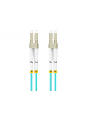 Latiguillo fibra optica lc - upc lanberg 3m multi duplex om3 50 - 125 lszh azul