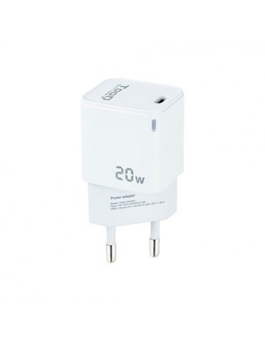 Cargador de pared tooq usb - c blanco 20w