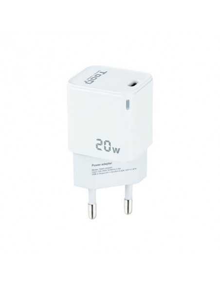 Cargador de pared tooq usb - c blanco 20w