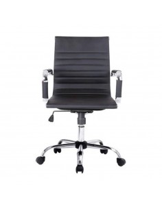 Silla de oficina equip 651002 negra ergonomica respaldo medio