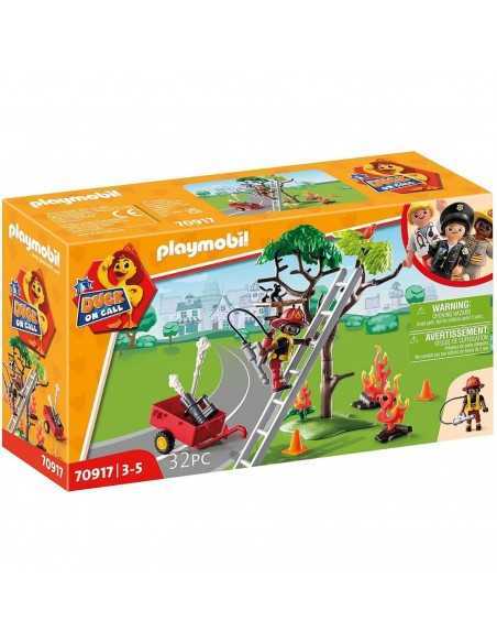 Playmobil duck on call accion rescate de bomberos Â¡rescata al gato!