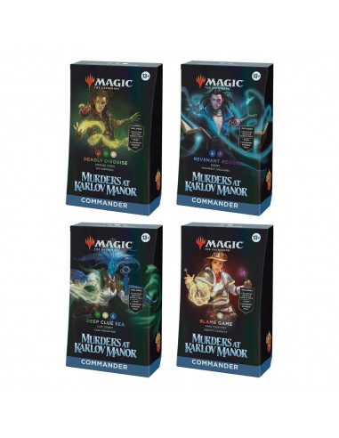 Juego de cartas magic the gatering mazos commander murders at karlov manor 4 mazos inglÃ©s