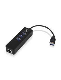Hub usb ewent 3 puertos + 1 puerto gigabit lan - usb 3.1 gen 1
