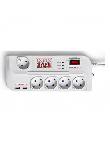 Regleta salicru sps.safe master proteccion inteligente 5 tomas schuko hub usb